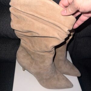 Vince Camuto Tan Suede Heeled Boots